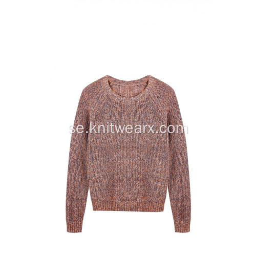 Dam Stickad Fancy Crew-Neck Chunky Pullover